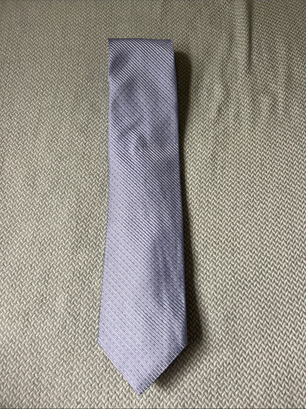 DKNY Lavender Diagonal Stripe Silk Tie